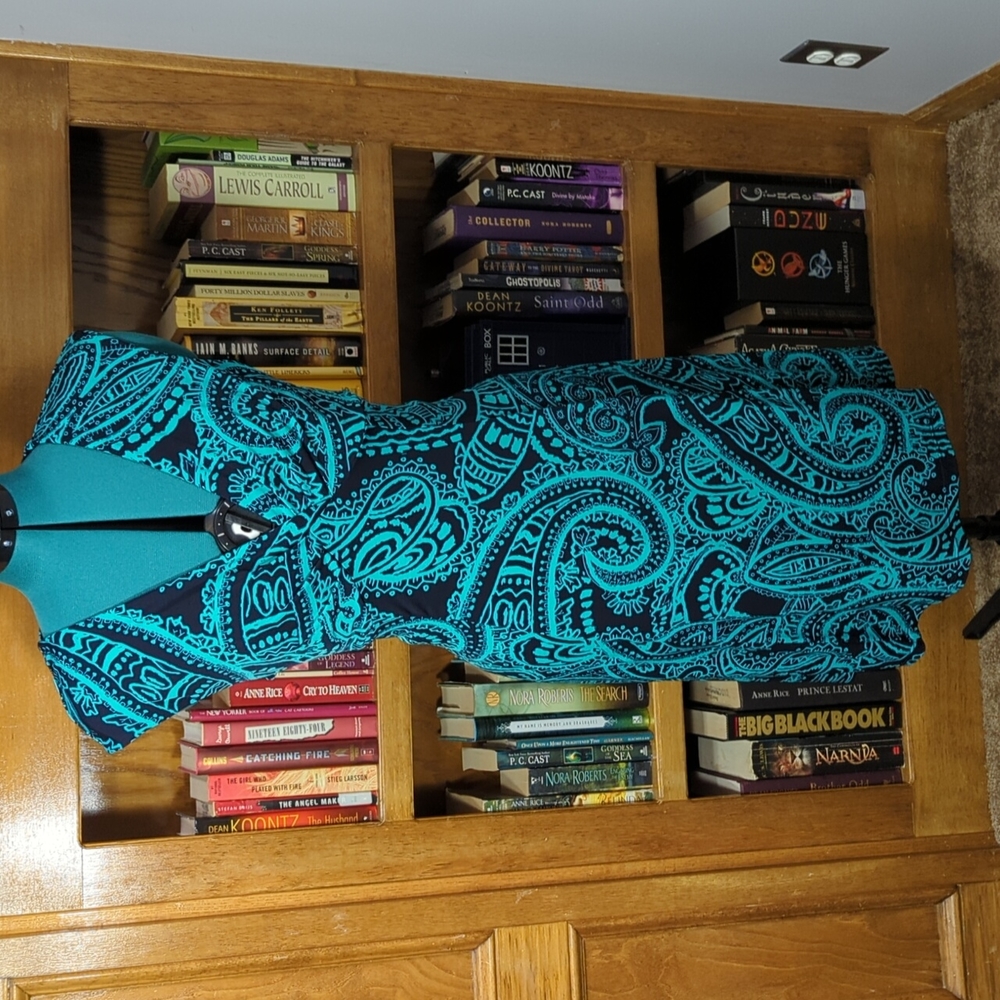 Turquoise stretchy dress